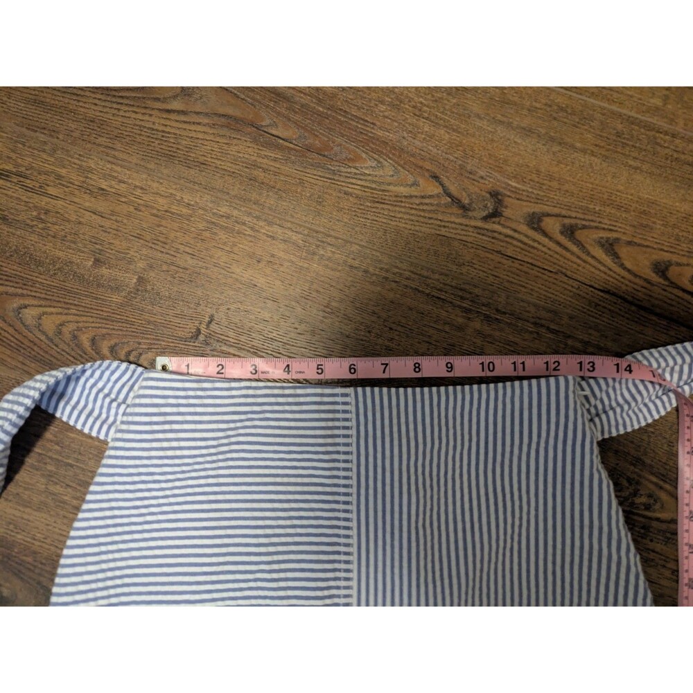 Vineyard Vines Blue White Nautical Striped Tie Waist Side Zip Mini Skirt Size 00 - Picture 8 of 9